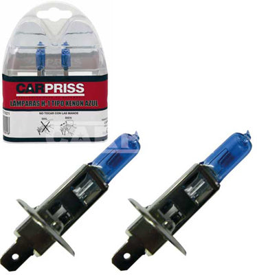 Bec Carpriss H1 12V 60/55W P14.5s Albastru Tip Xenon Set 2 buc - 10675285