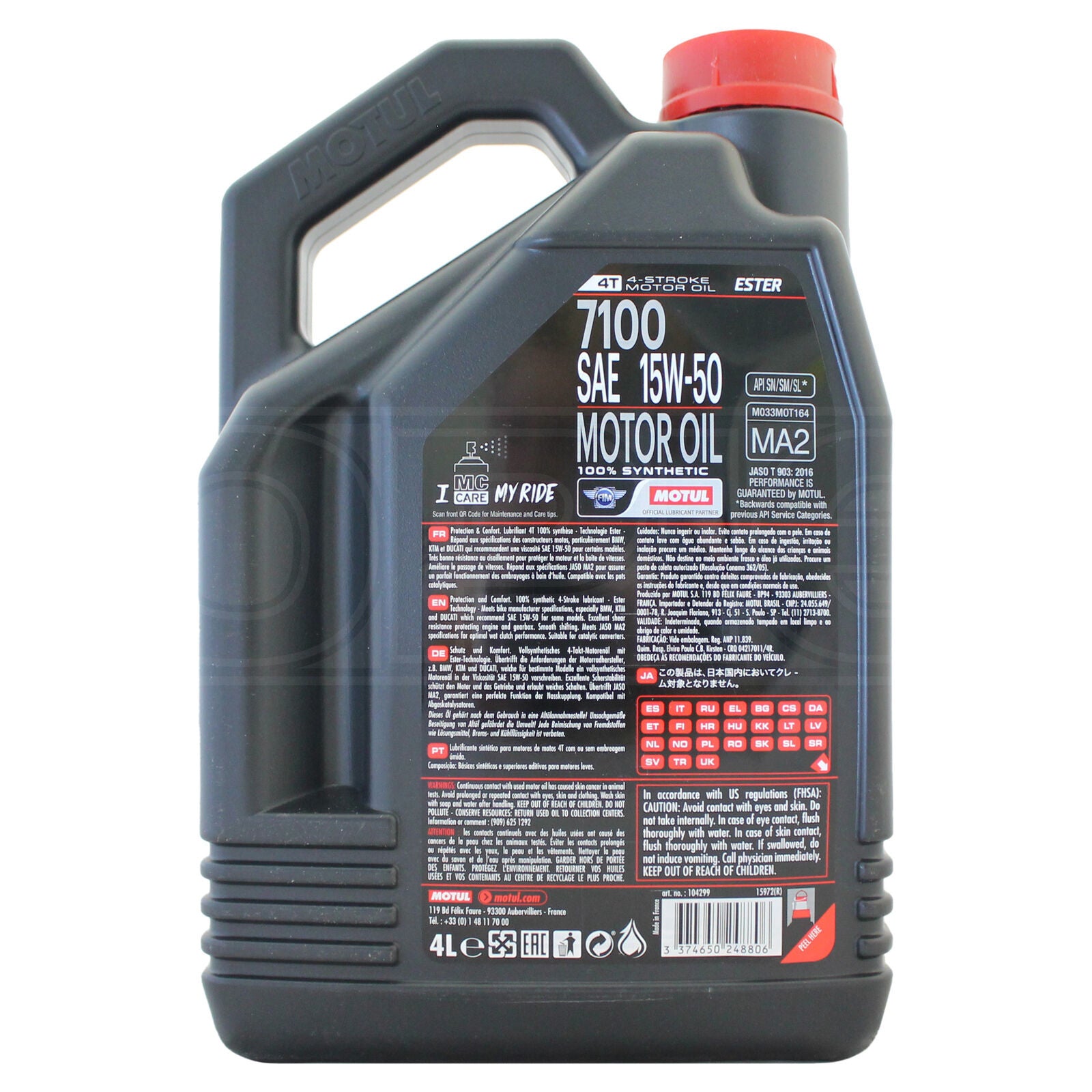 Ulei motor Motul 7100 15W50 4T 4L - 104299
