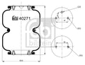 Burduf, suspensie pneumatica 40271 FEBI BILSTEIN