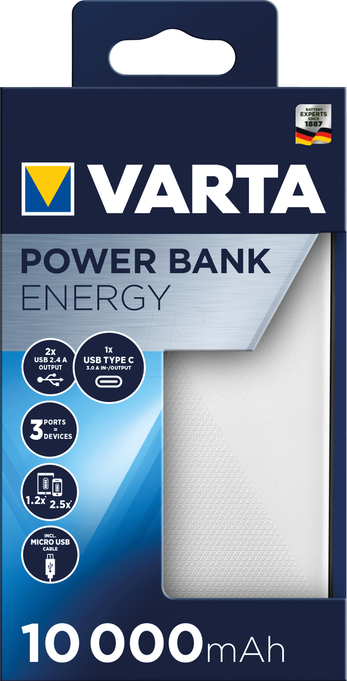 Acumulator portabil Varta Power Bank Energy 10000 mAh 57976 - 57976101111