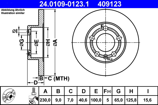 Disc frana 24.0109-0123.1 ATE