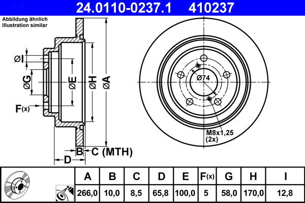Disc frana 24.0110-0237.1 ATE