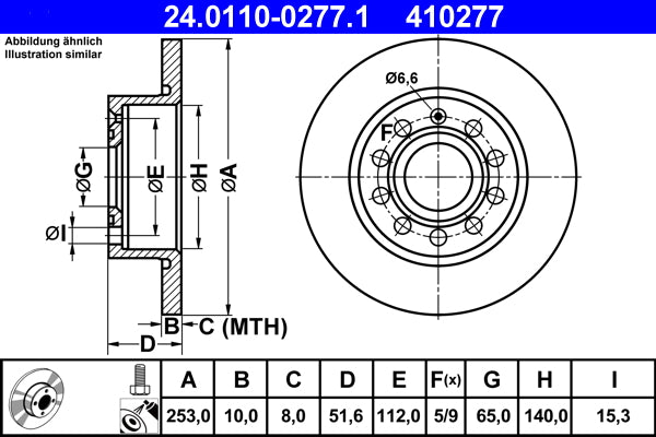 Disc frana 24.0110-0277.1 ATE