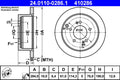 Disc frana 24.0110-0286.1 ATE