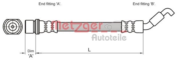 Furtun frana 4110027 METZGER