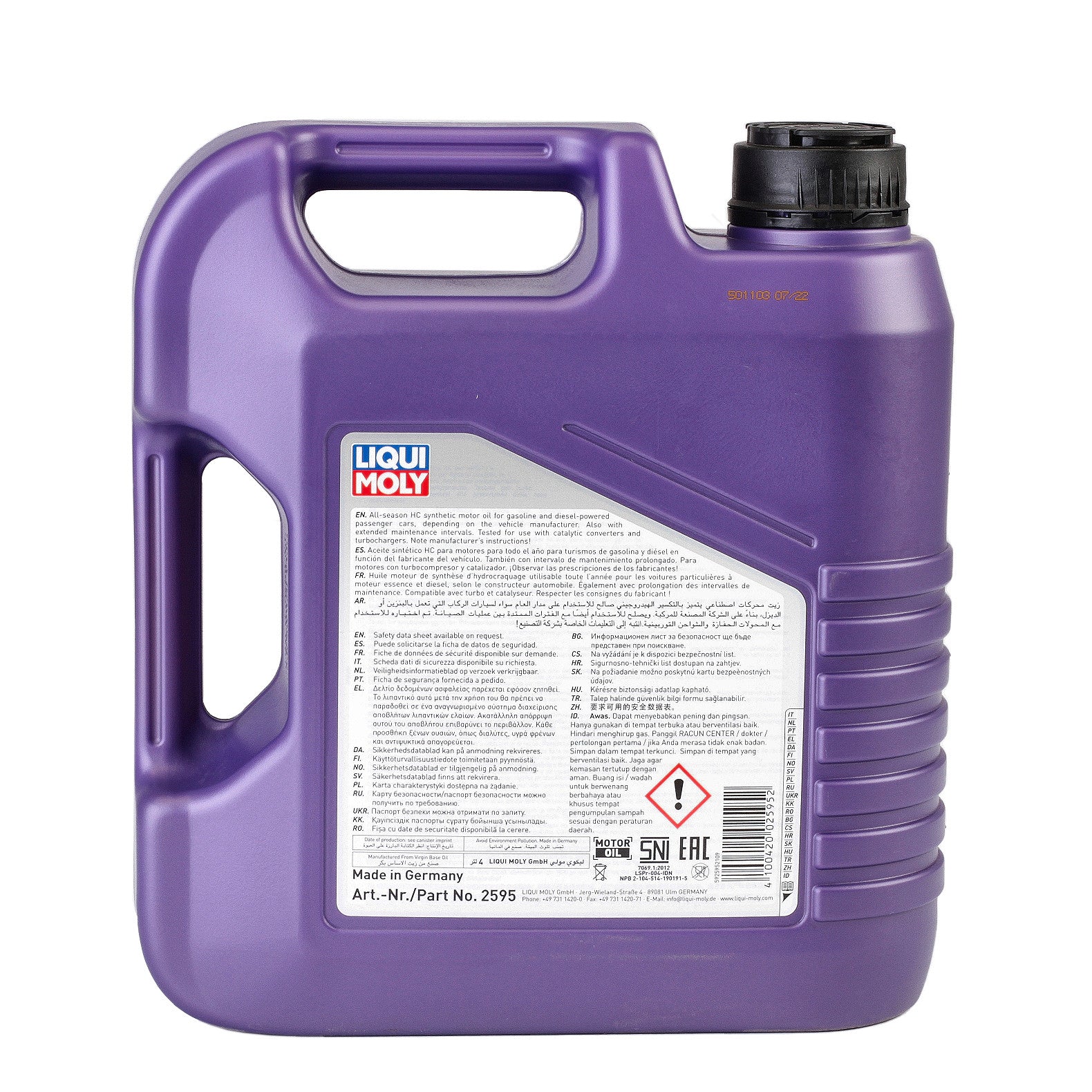 Ulei motor Liqui Moly Leichtlauf High Tec 5W40 (2595) 4L - 10770731