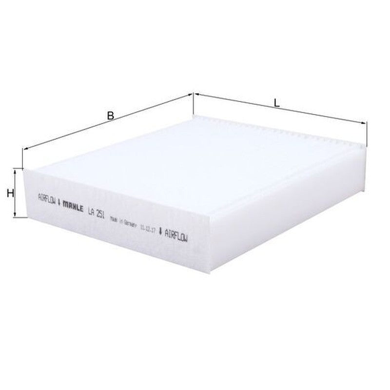 Filtru, aer habitaclu LA 251 MAHLE
