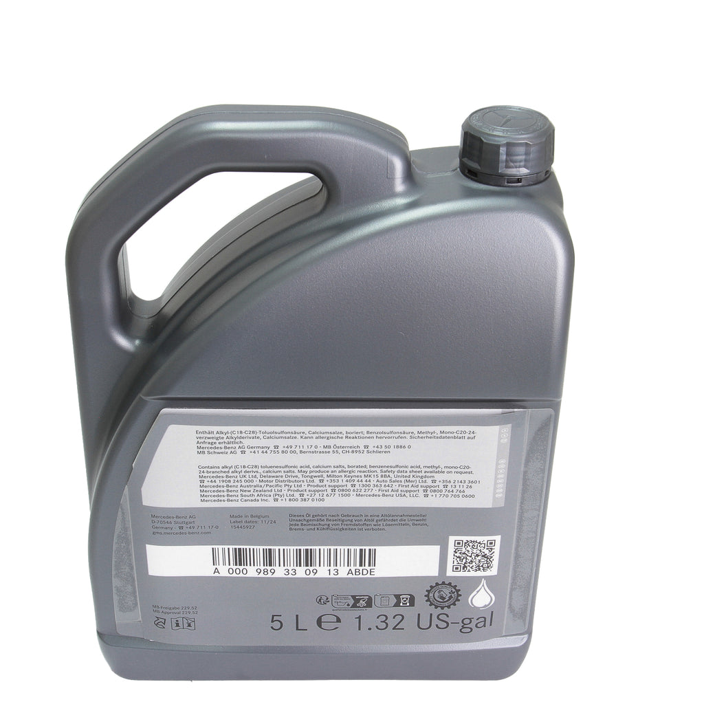 Ulei motor Mercedes 5W30 (MB 229.52) 5L - A000989330913ABDE