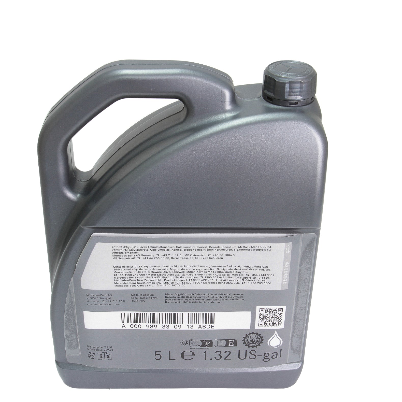 Ulei motor Mercedes 5W30 (MB 229.52) 5L - A000989330913ABDE