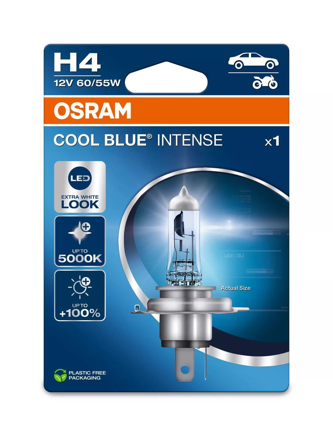 Bec Halogen Osram Cool Blue Intense Next Generation H4 | 12V - P43t - 12178285