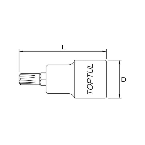 Capat cheie tubulara cu bit torx patrat 1/2 M5 - BCQA1605