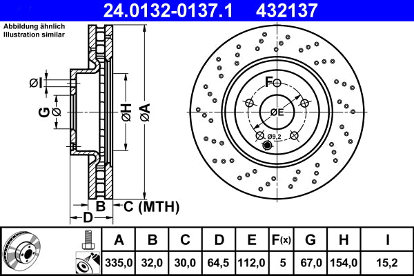 Disc frana 24.0132-0137.1 ATE