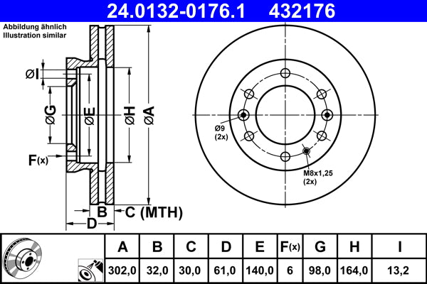 Disc frana 24.0132-0176.1 ATE