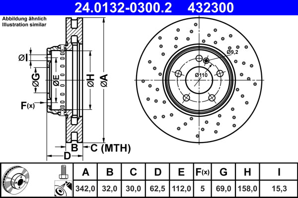 Disc frana ATE 24.0132-0300.2