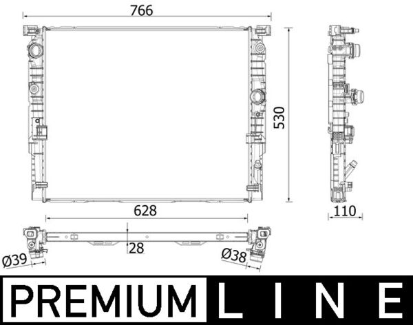 Radiator, racire motor CR 2198 000P MAHLE