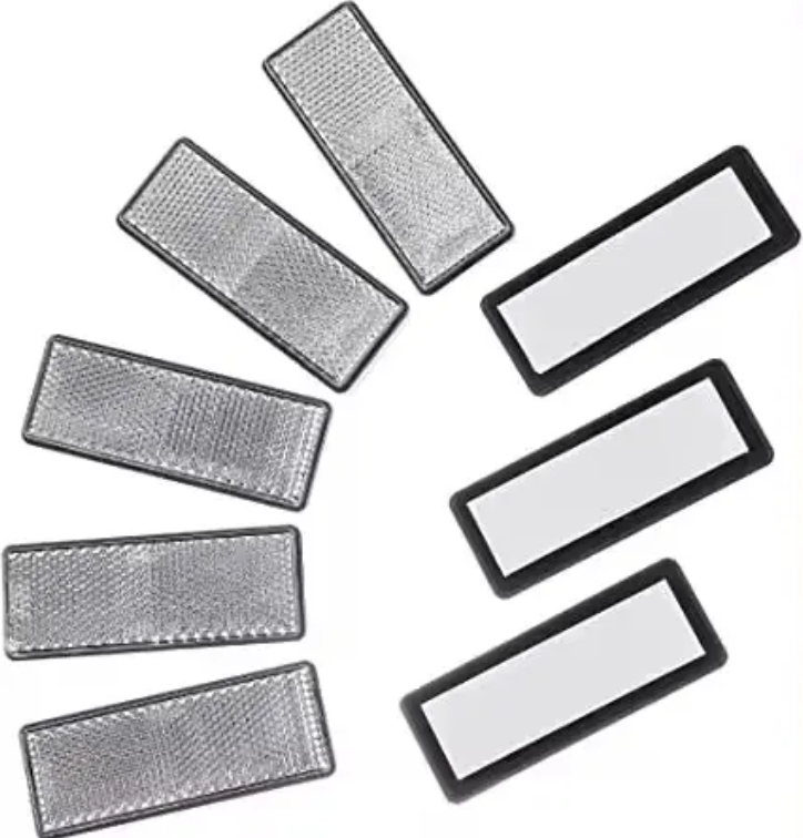 Catadioptru dreptunghiular autoadeziv 86x40mm Alb Runkit - RKDI03