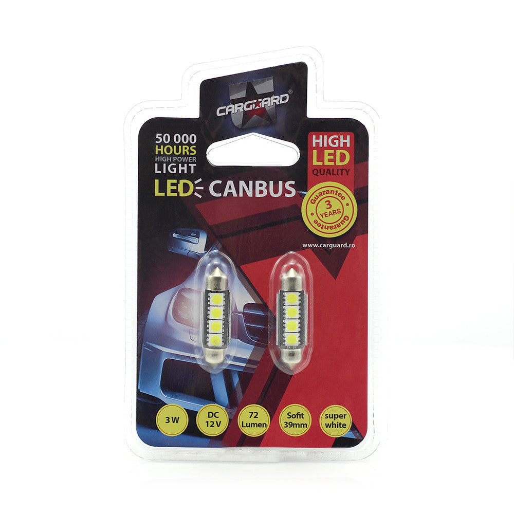 Bec MTR C5W 12V 3W Set 2 buc Carguard - CAN107