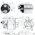 Solenoid, electromotor 46113 MEAT & DORIA