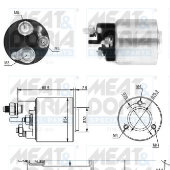 Solenoid, electromotor 46113 MEAT & DORIA