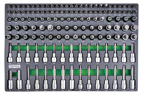Dulap scule Toptul echipat 340 piese; 7 sertare - GE34029