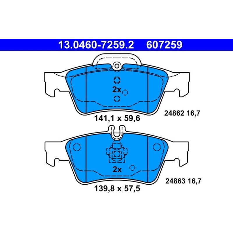 set placute frana,frana disc 13.0460-7259.2 ATE