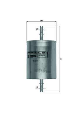 filtru combustibil KL 409 MAHLE