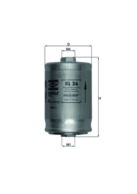 filtru combustibil KL 36 MAHLE