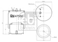 Burduf, suspensie pneumatica 47556 FEBI BILSTEIN