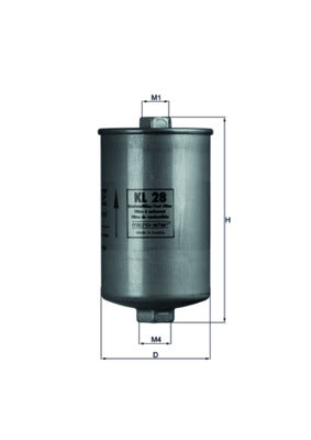 filtru combustibil KL 28 MAHLE