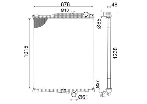Radiator, racire motor CR 2095 000S MAHLE