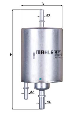 filtru combustibil KL 571 MAHLE