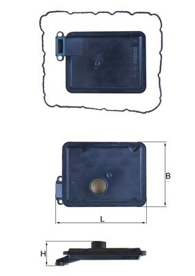 Filtru hidraulic, cutie de viteze automata HX 254D MAHLE