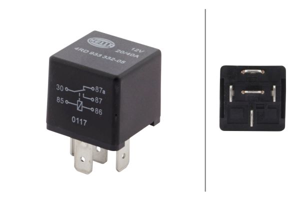 Releu, curent alimentare 4RD 933 332-051 HELLA