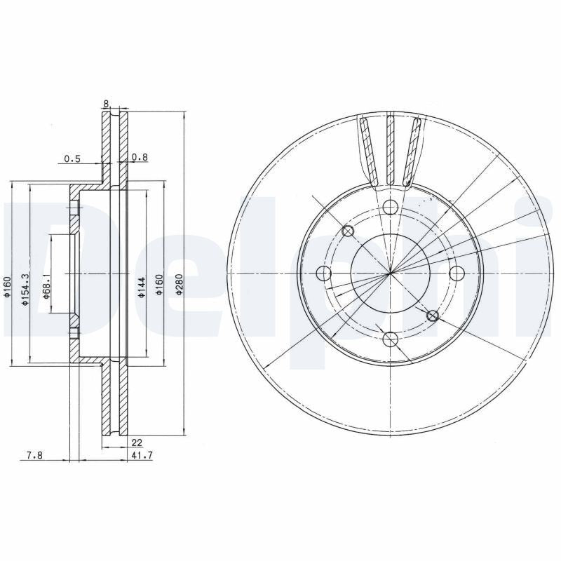 Disc frana BG3596 DELPHI