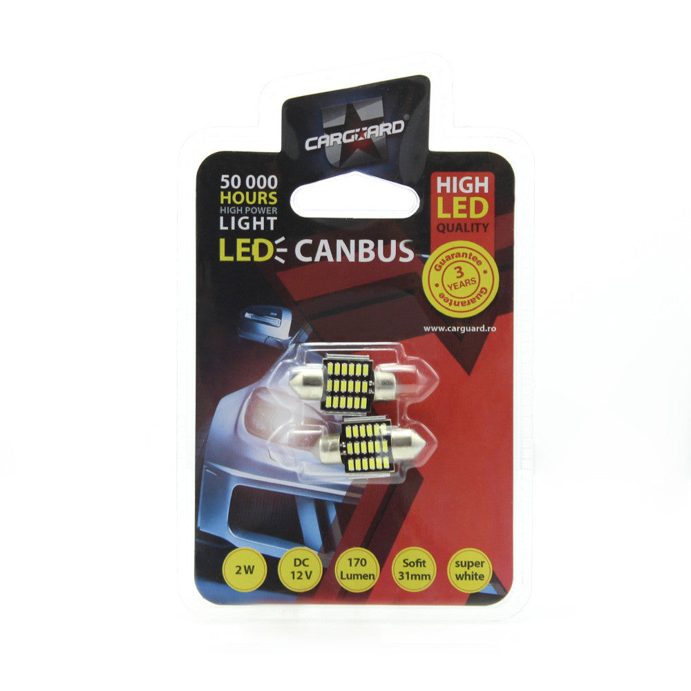 Bec MTR C5W 12V 2W Set 2 buc Carguard - CAN116