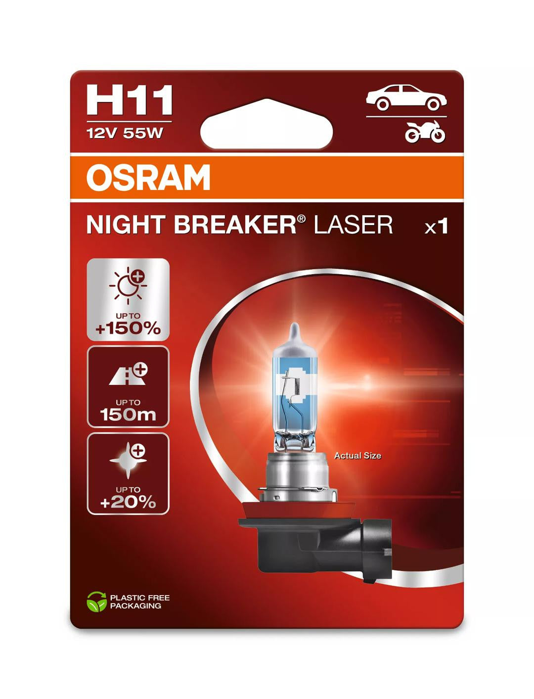 Bec Halogen Osram Night Breaker Laser H11 | 12V - PGJ19-2 - 12107775