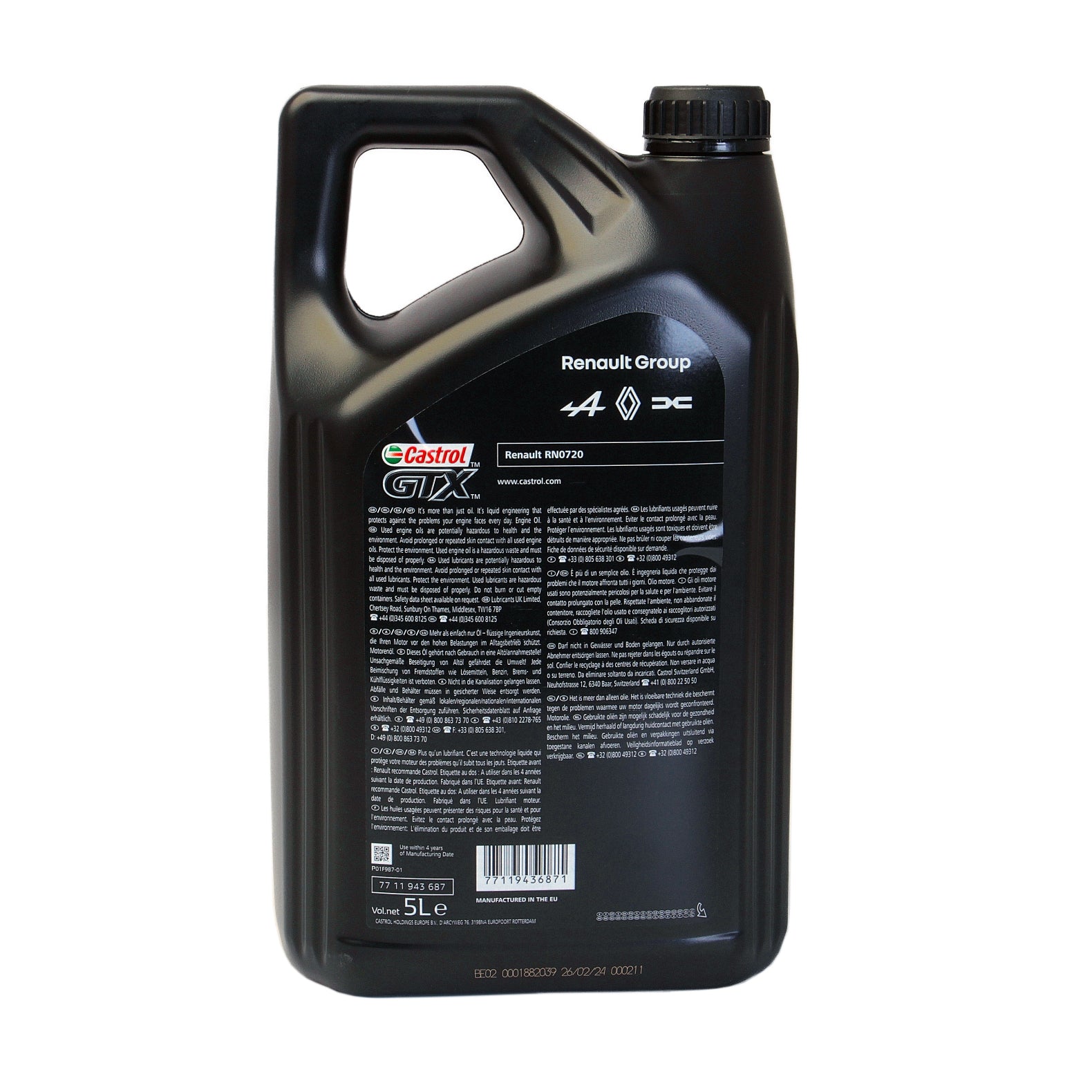 Ulei motor Renault-Castrol Rn-Spec 5W30 RN720 5L - 7711943687