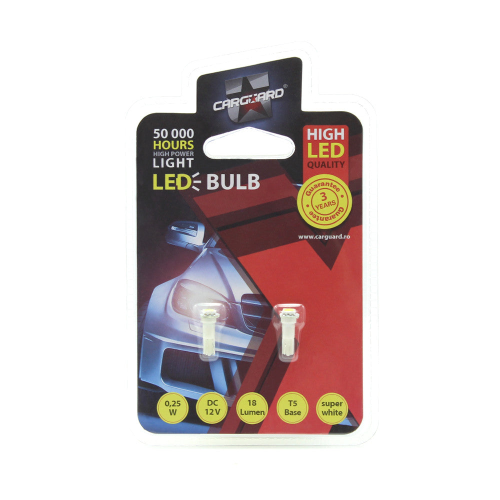 Bec MTR T5 12V 0.25W Set 2 buc Carguard - CLD001