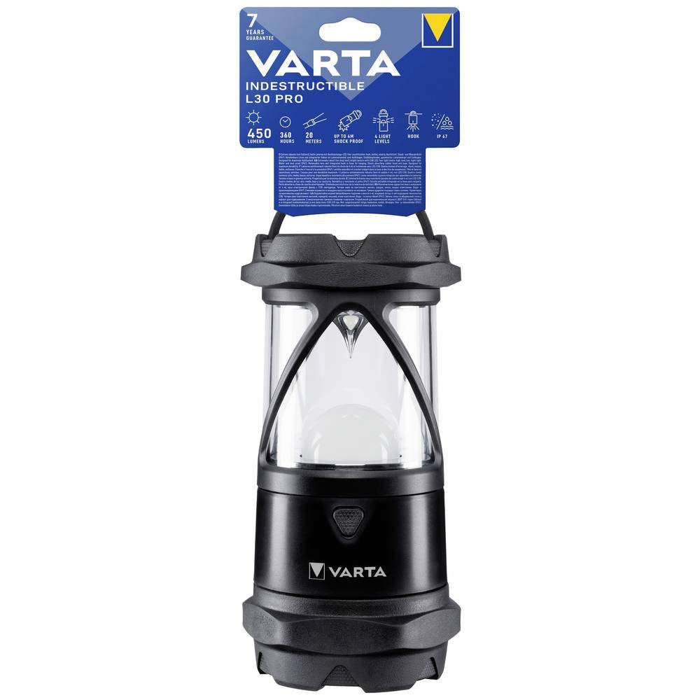 Varta 18761101111 Indestructibil L30 Pro LED (monocrom) Lantern de camping 450 lm alimentat cu bater