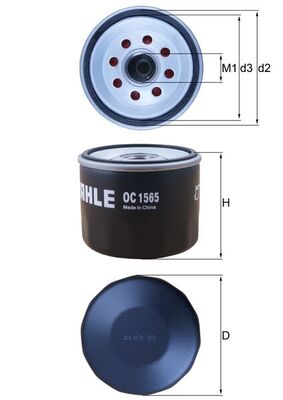 Filtru ulei OC 1565 MAHLE