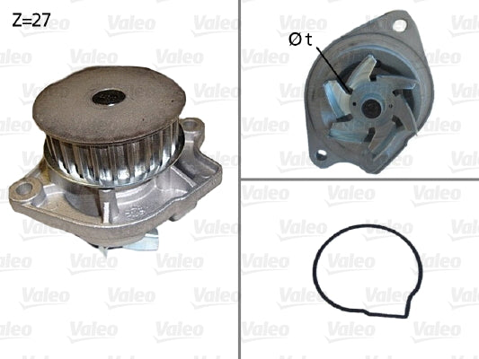 Pompă de apă, răcire motor 506576 VALEO