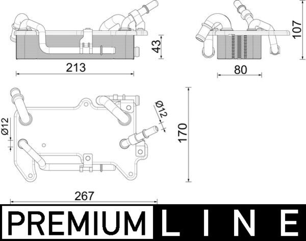Radiator racire ulei, cutie de viteze automata CLC 284 000P MAHLE