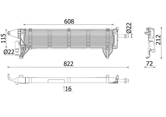 Radiator, racire motor CR 2636 000P MAHLE
