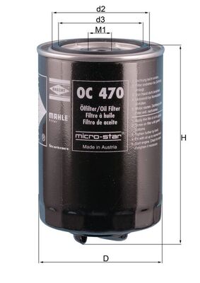 Filtru ulei OC 470 MAHLE