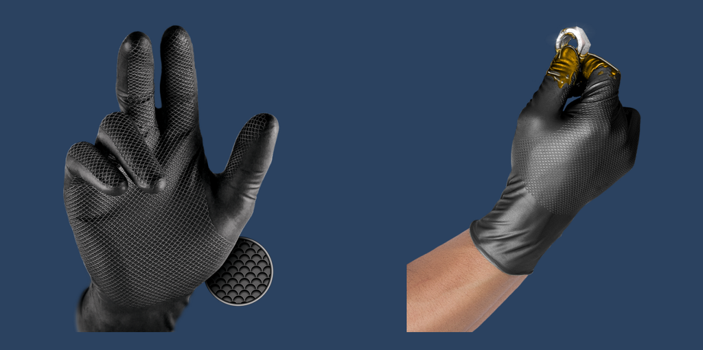 Manusi Nitril cu GRIP Marimea M ●50 BUC● MTR - 12180450