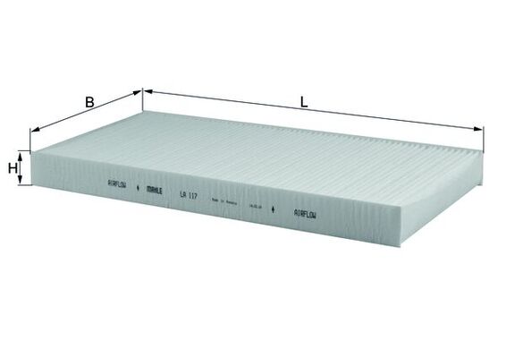 Filtru, aer habitaclu LA 117 MAHLE