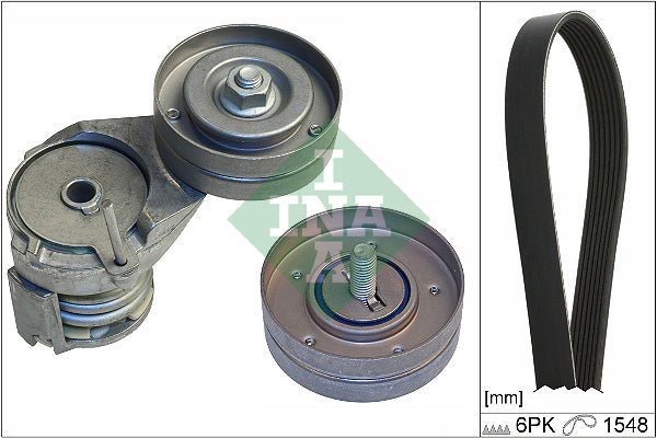 Set curea transmisie cu caneluri 529 0108 10 INA