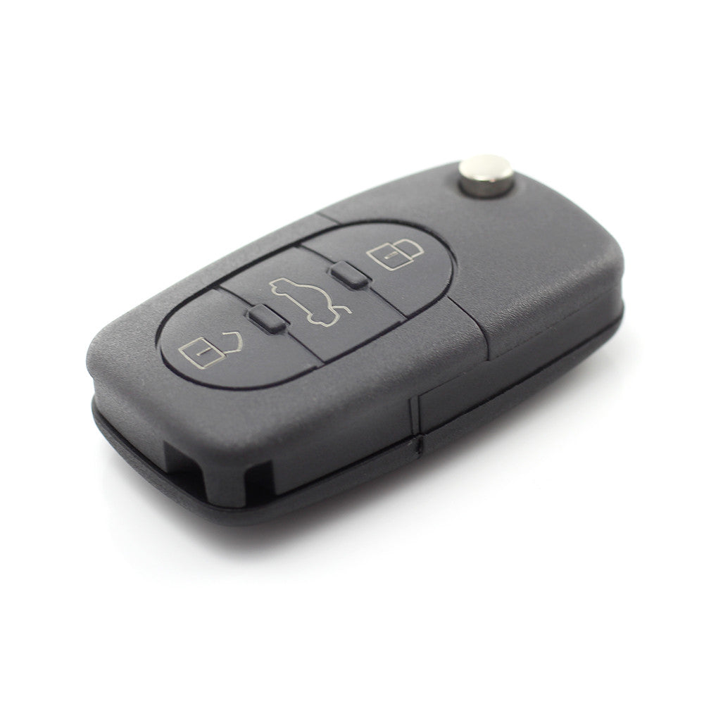 Audi - Carcasa cheie tip briceag, 3 butoane "rotunde"  cu baterie 2032 Carguard - CC033