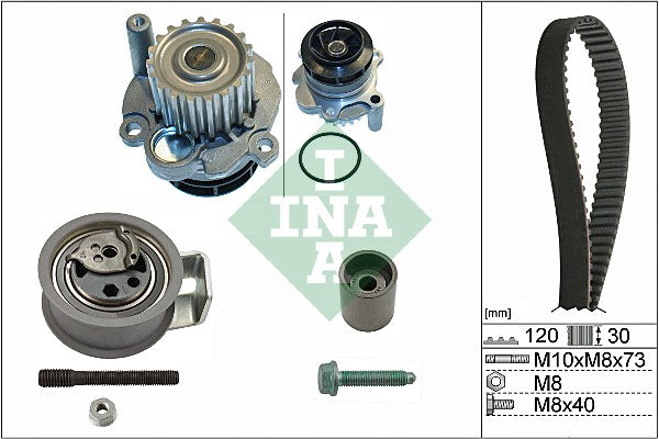 Set pompa apa + curea dintata 530 0091 31 INA