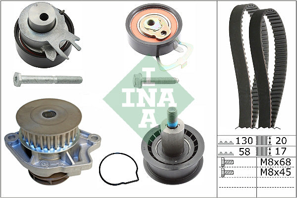 Set pompa apa + curea dintata 530 0538 30 INA